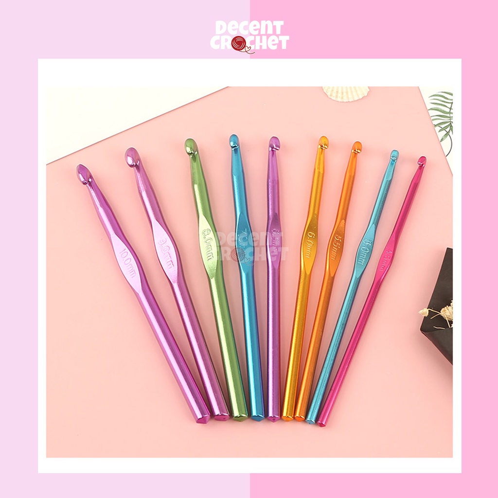 Jarum Rajut Crochet Hook Hakpen Rajut Alumuniun Satuan