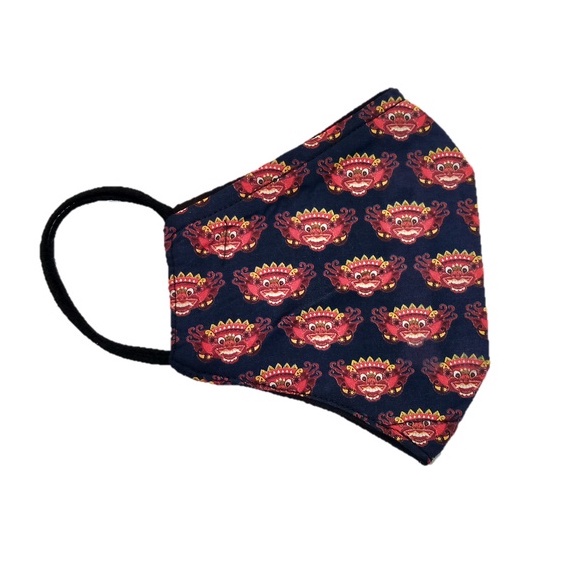 Toko Sritex Masker 3D Premium Batik Barong Bali - 1 Pc