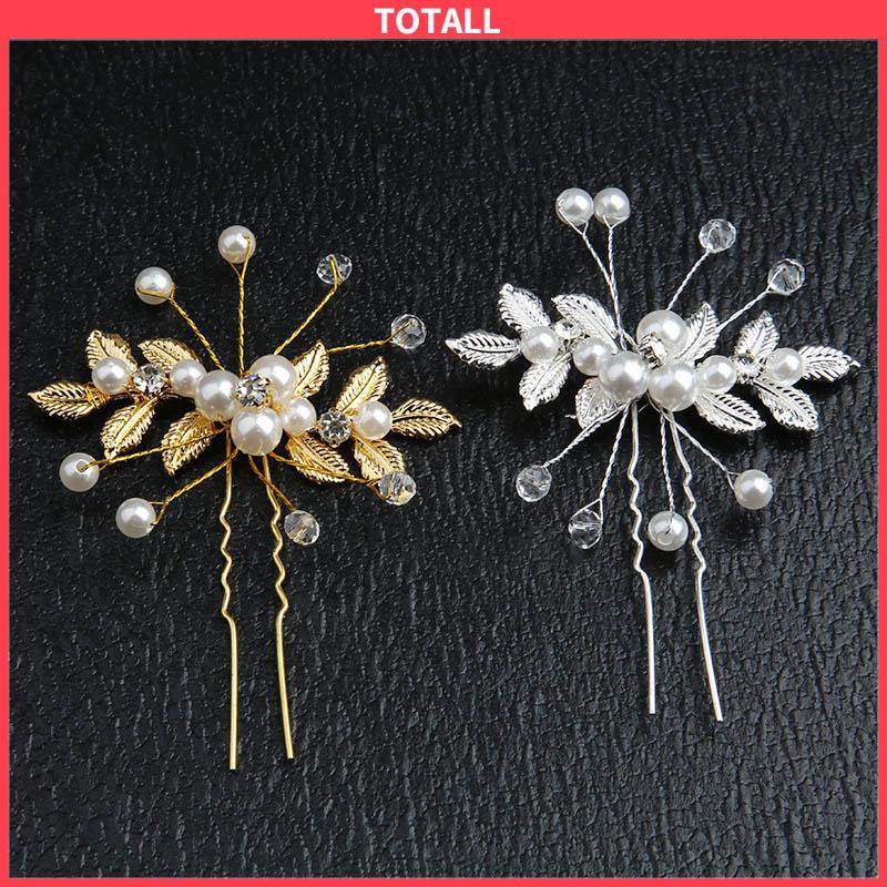 COD Hairpin Tusuk Konde Hairpiece Hiasan Sanggul Rambut Aksesoris Pengantin Bridal Wedding-Totall