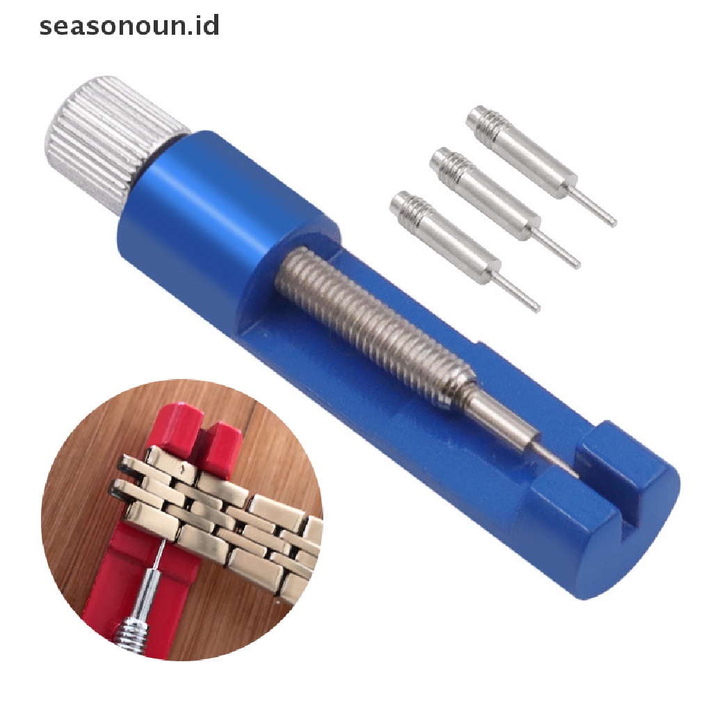 Seasonoun Jam Tangan Strap Repair Detaching Device Bongkar Pasang Watch Band Opener Adjust Tool.