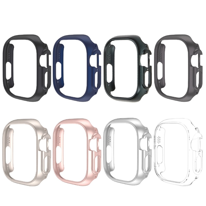 Btsg Smartwatch Bumper Cover Untuk ios Watch Ultra 49mm Pelindung Bingkai Untuk Case Half-Coverage Housing Pelindung Untuk Shel