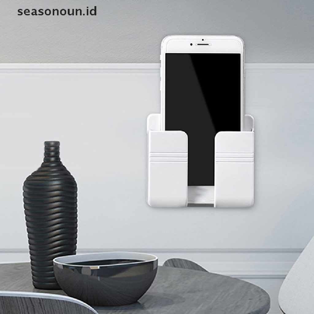 Seasonoun Kotak Penyimpanan Yang Dipasang Di Dinding Remote Control Case Phone Plug Charging Holder Rack New.