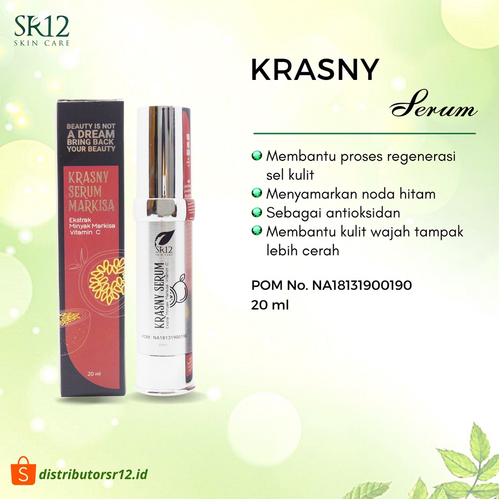 SR12 KRASNY SERUM - SERUM VIT C / SERUM KULIT KERING / SERUM MARKISA BPOM