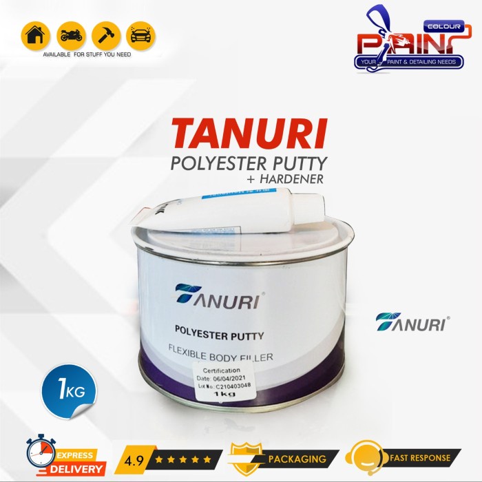 DEMPUL TANURI 1Kg - Polyester Putty Kayu Besi Body kendaraan