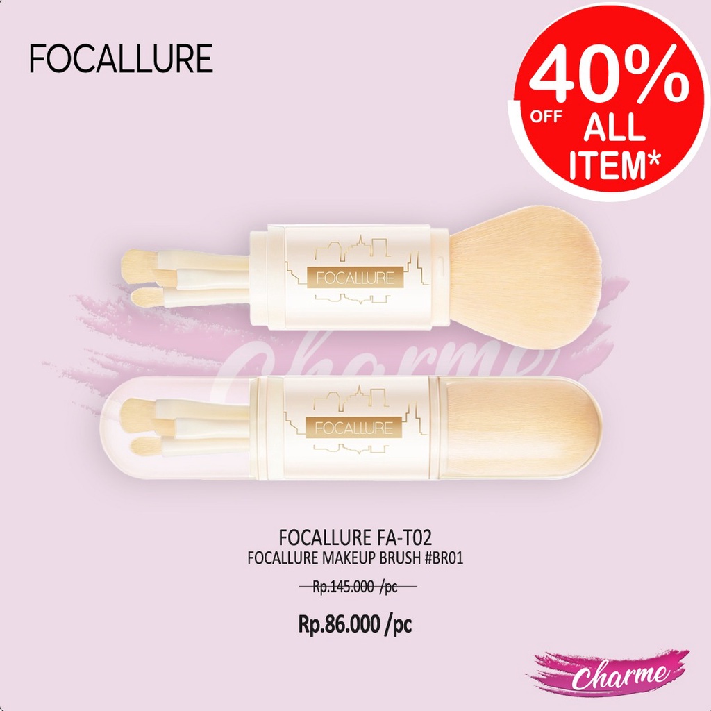 (READY &amp; ORI) FOCALLURE 4 In 1 Makeup Brush Set FA T02