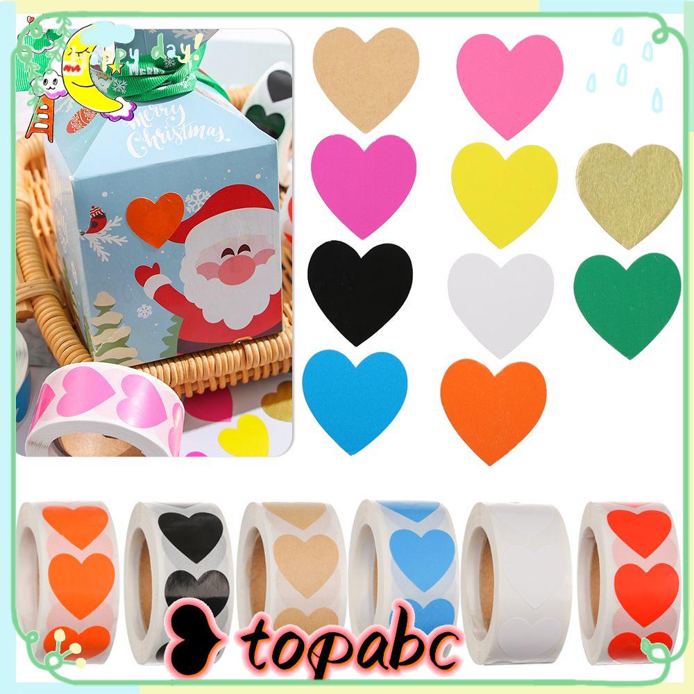 Top 500pcs Love Heart Shaped Cute Gift Packaging Stiker Dekorasi Rumah