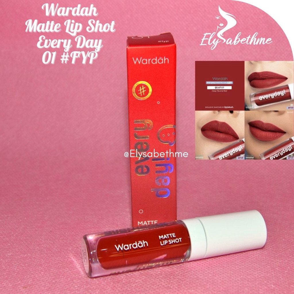 ✿ELYSABETHME✿ Wardah Everyday Lip Shot lip cream ombre glossy