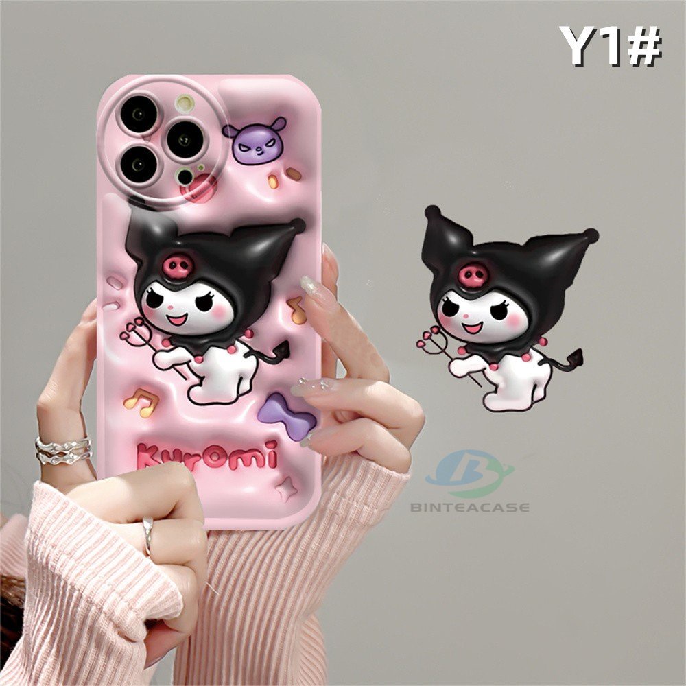 Casing hp Samsung A14 A04 A04S A13 A03 A03S A12 A52 A52S A21S A50 A50S A30S A20 A10S A10 A1 M11 J7Prime J7Pro J6Prime J6Plus Kuromi Dan Hello Kitty Silicone Airbag Case Binteacase