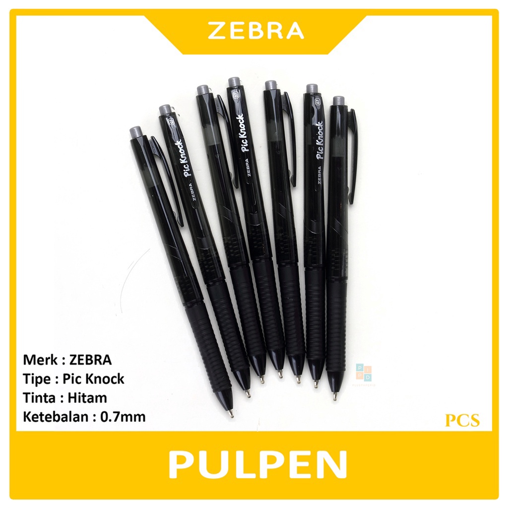 

ZEBRA - Pulpen Semi Gel Pic Knock 0.7mm Hitam - 1 Pcs