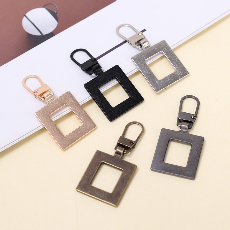 Universal Metal Detachable Round Square Repair Zipper Head/Slider Ritsleting Mudah Dipasang Untuk Pakaian Jaket Diy Craft Jahit Aksesoris