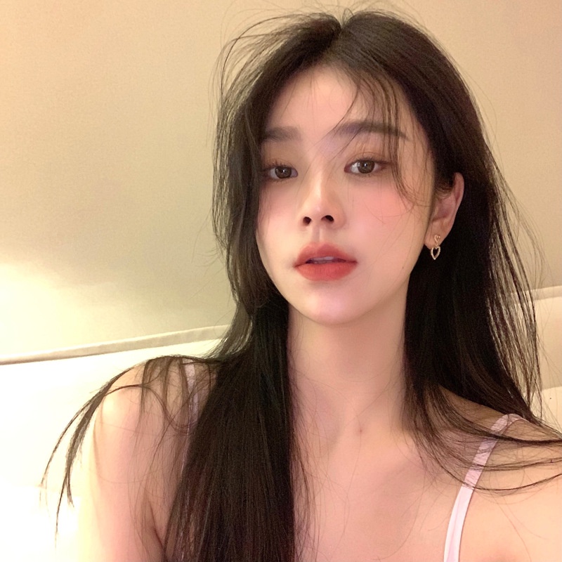 Anting Tusuk Emas Untuk Wanita Elegan Hati Zirkon Earing Aksesoris Perhiasan