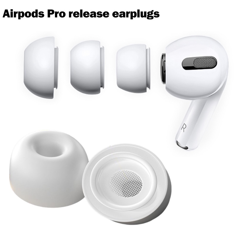 3pasang Earphone Penyumbat Telinga In-ear Silikon Lembut Original Earbud Tahan Air Tahan Keringat Kompatibel Untuk Airpods Pro 1per2generasi