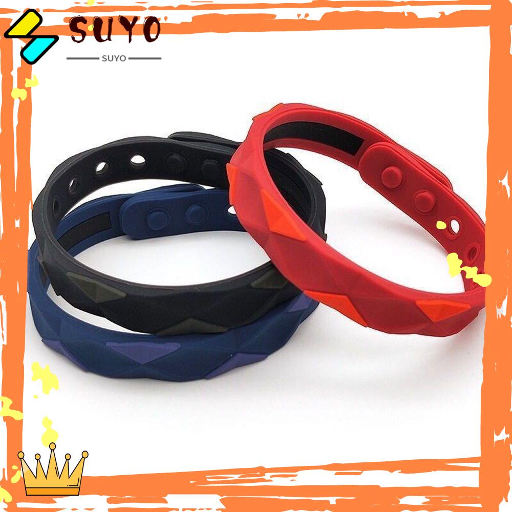 Suyo Gelang Anti Statis Unisex Anti Lelah Silica Gel Rubber Bangle