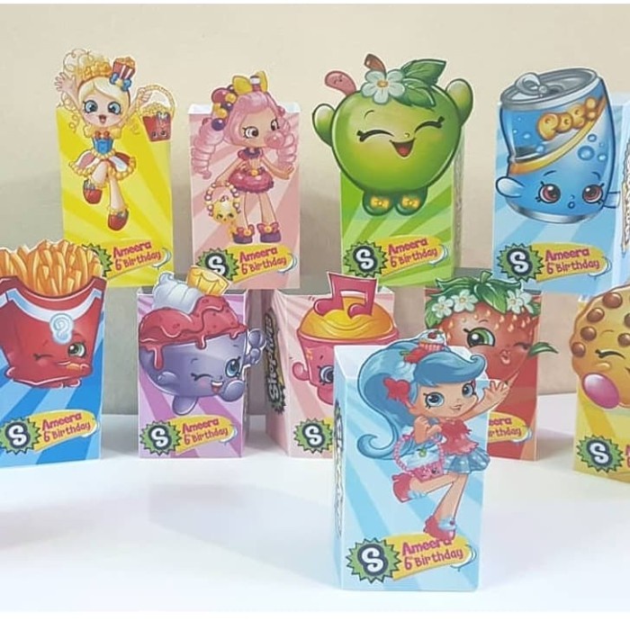 

⭐BISA COD⭐ Shopkins Label Susu Kotak Ulang Tahun isi 12pc