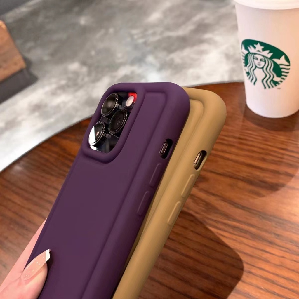 IPHONE Silikon Airbag Spray Soft Phone Case Untuk Iphone14 13 12 11 Pro Max X Xs Max7 8 Plus Case Cover