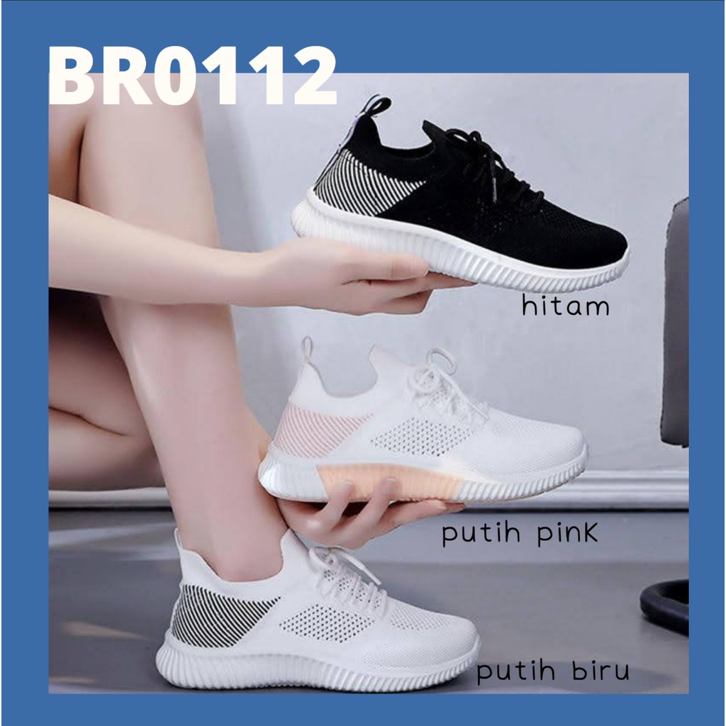 SHOEGALLERY *TAPAK FREE BOX* LV0112 Sepatu Sneakers Korean Fashion Wanita Motif Bunga