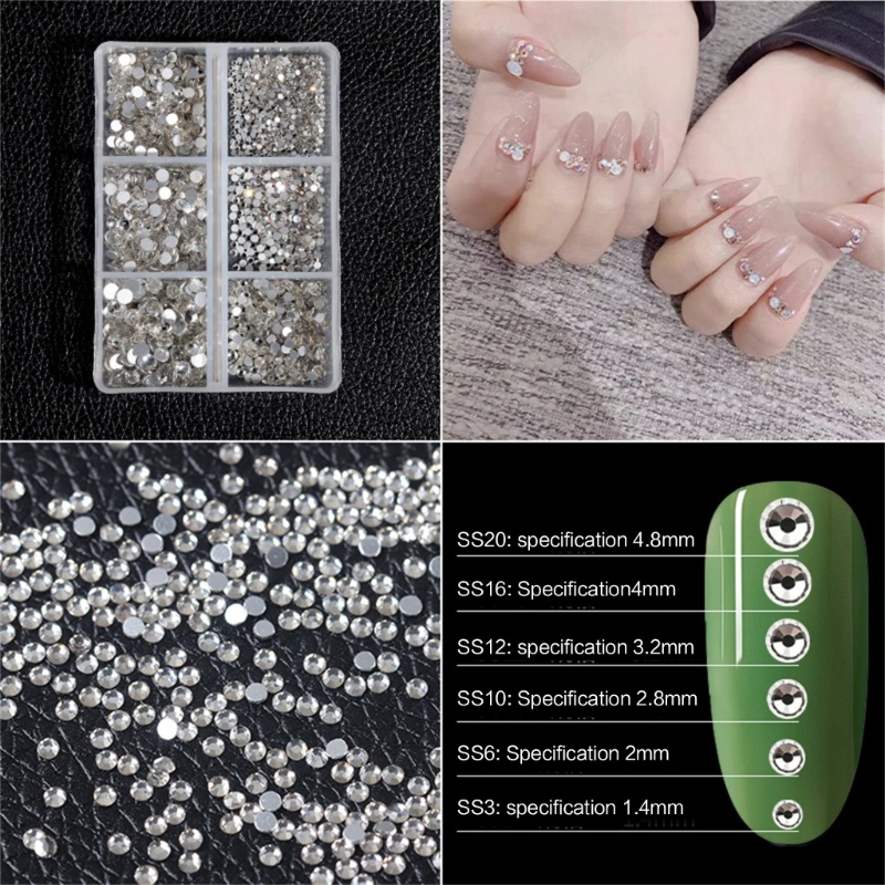 Siy Kristal Berlian Imitasi Untuk Nail Art Shiny Diamond Glitter Permata Pakaian Rumah DIY