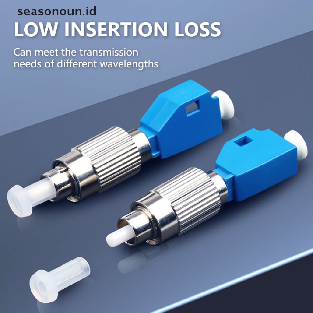 Seasonoun Optical Power Meter Adapter FC Male to LC Female Adaptor Fiber Mode Tunggal.