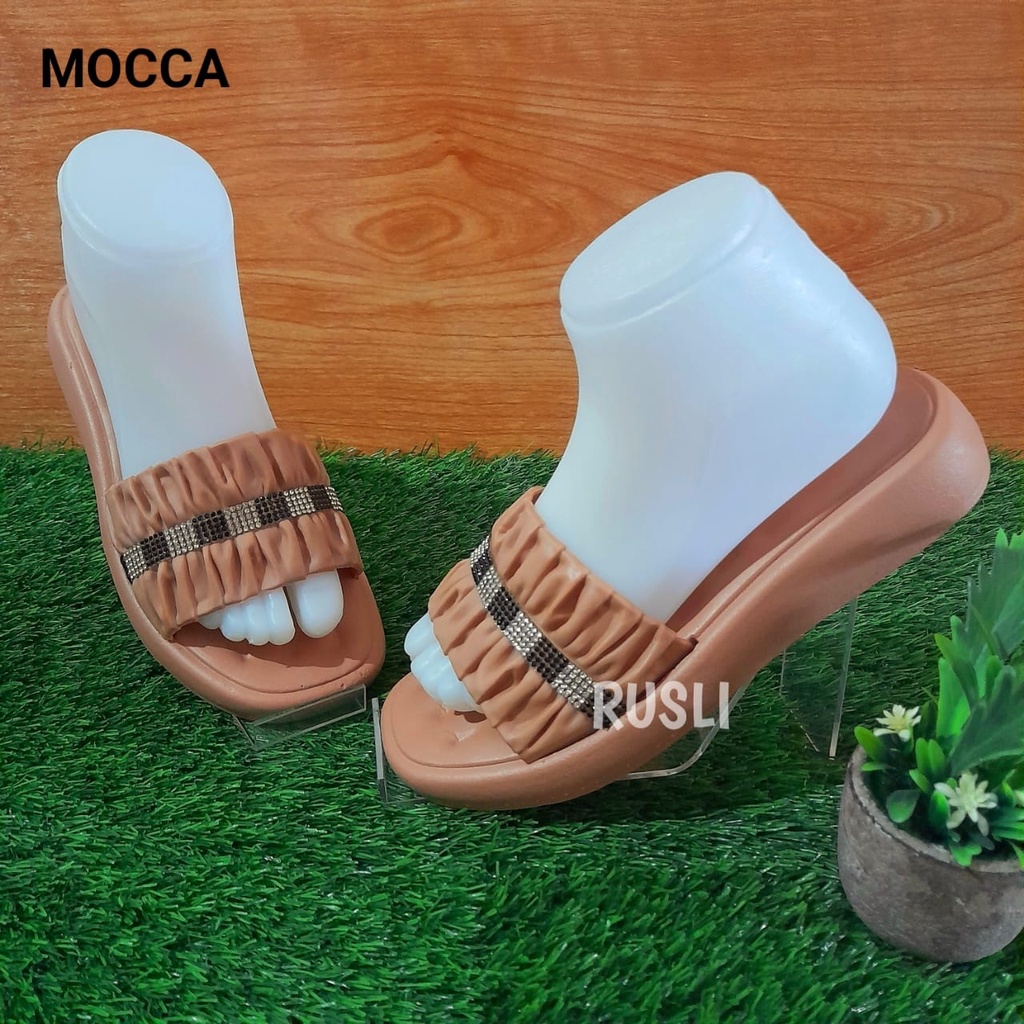 (COD) Sandal Flat Teplek Krut Jelly Tebal Balance 288-A6