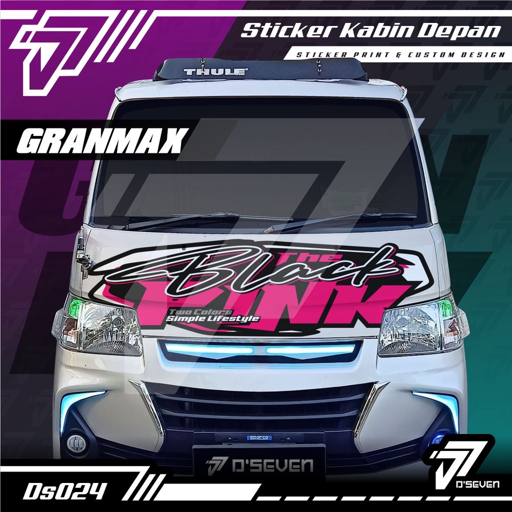 Stiker Decal Kabin Depan THE BLACK PINK Custom GRANAMAX Full Laminasi Anti Gores, Anti Air dan Anti 
