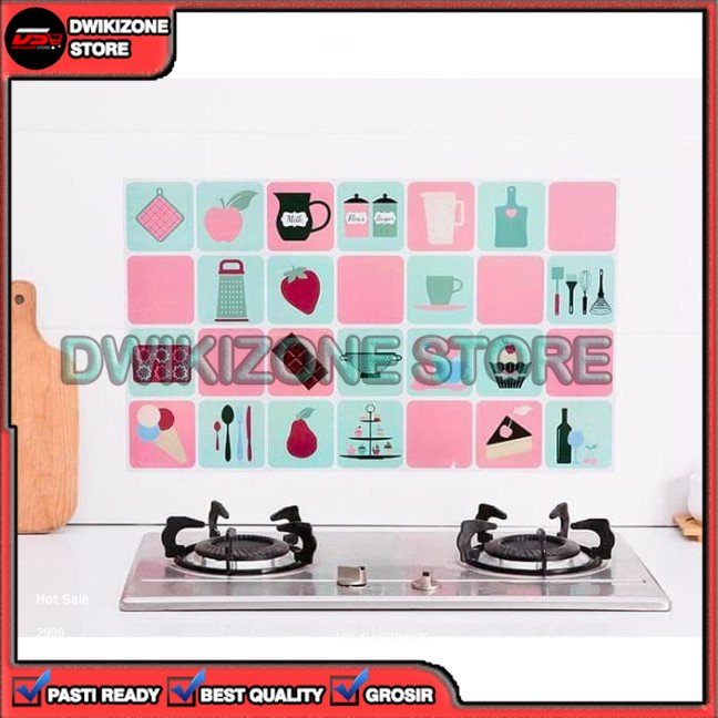 [GROSIR] STICKER STIKER DINDING WALLPAPER DAPUR ANTI MINYAK PANAS WALL PELINDUNG TEMBOK DINDING DAPUR