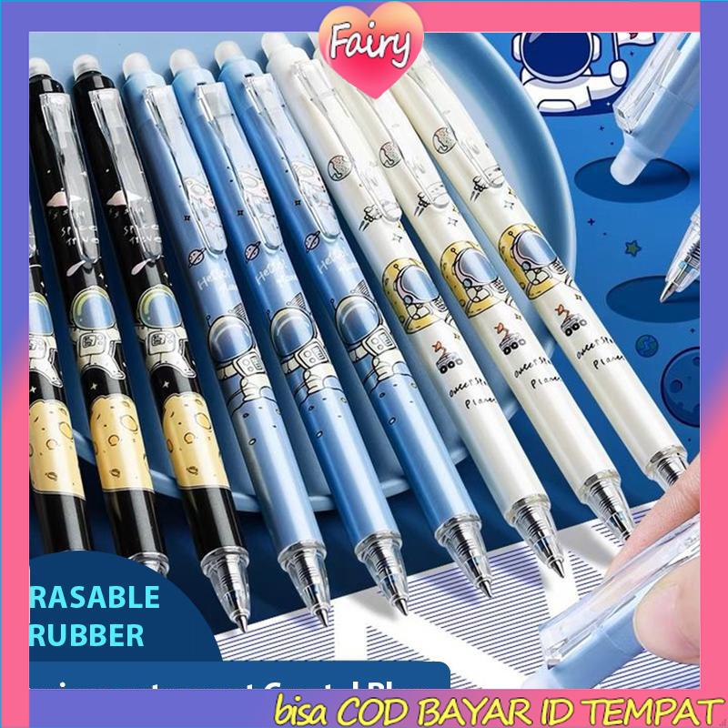 

Pulpen Gel Desain Astronot Warna，Biru Hitam Mudah Dihapus，Stationery Accessories F