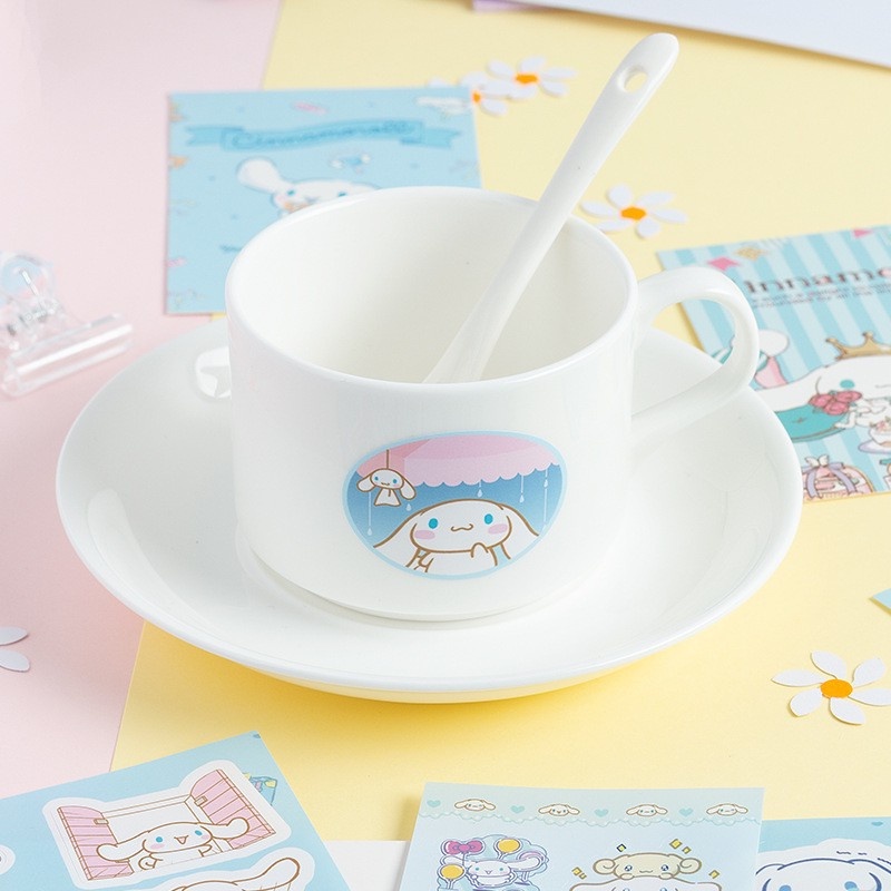 Kartun Kuromi Cinnamoroll Scrapbook Sticker/DIY Handbook Goo Card Decorative Stickers/Sanrio Ledger Decor Alat Tulis Siswa