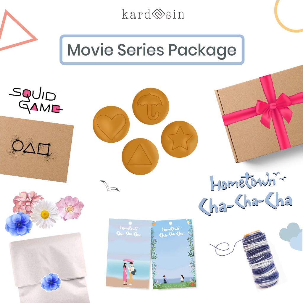 

TEBUS MURAH [MOVIE SERIES] PAKET LENGKAP PACKAGING TEMA HOMETOWN CHA CHA CHA CHACHACHA HOMCHA HONG BANJANG HYEJIN SQUID GAME SQUIDGAME NETFLIX FILM ANIMASI BUNGKUS KADO GIFT BOX HADIAH GAMES GREETING CARD KARTU UCAPAN