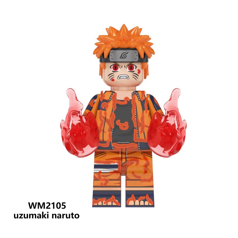 Naruto Series Uzumaki Naruto, Orochimaru, Reincarnation Kotor, Kolom Tangan Seribu, Mainan Blok Bangunan Angka Mini