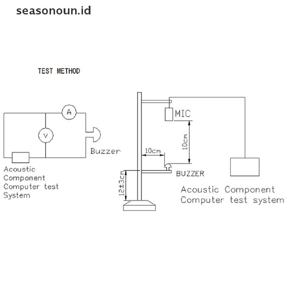 Seasonoun 5Pcs Baru Dan Origina 9042buzzer Aktif 3V 5V 12V Buzzer Aktif Elektroik Nada Bip Konos Panjang Aktif Piezo Buzzers.