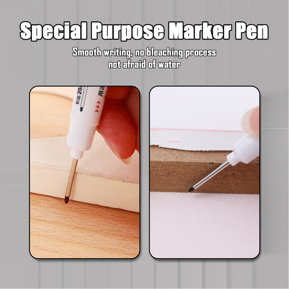 [Harga Grosir] Penanda Kepala Panjang 20mm Tulisan Carpenter Pensil Multifungsi Water-proof Quick Dry Deep Hole Marker Pen