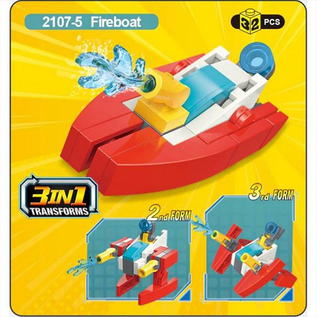 QMAN Fire Swat 3in1 Fireboat 2107-5