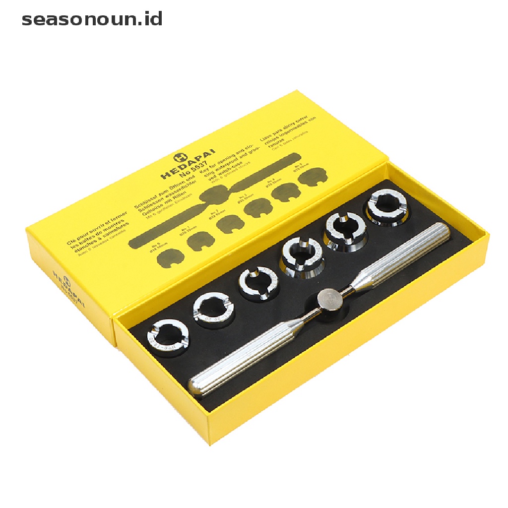 Seasonoun 1Set 5537alat Pembuka Belakang Jam Tangan Dies Kit Watch Case Cover Closer Untuk Rlx Tudor.