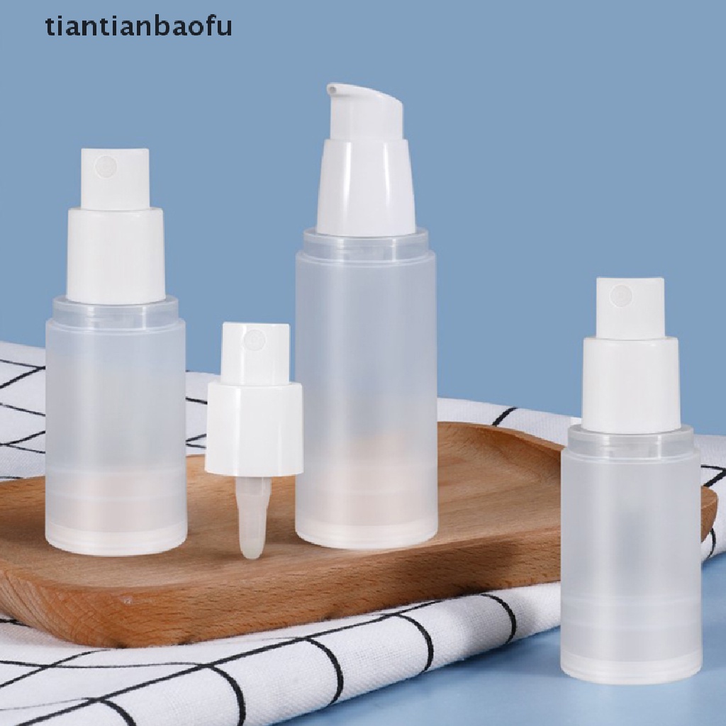 [tiantianbaofu] 15-100ml Botol Serum Kosong Pompa Vakum Wadah Kosmetik Botol Isi Ulang Butik