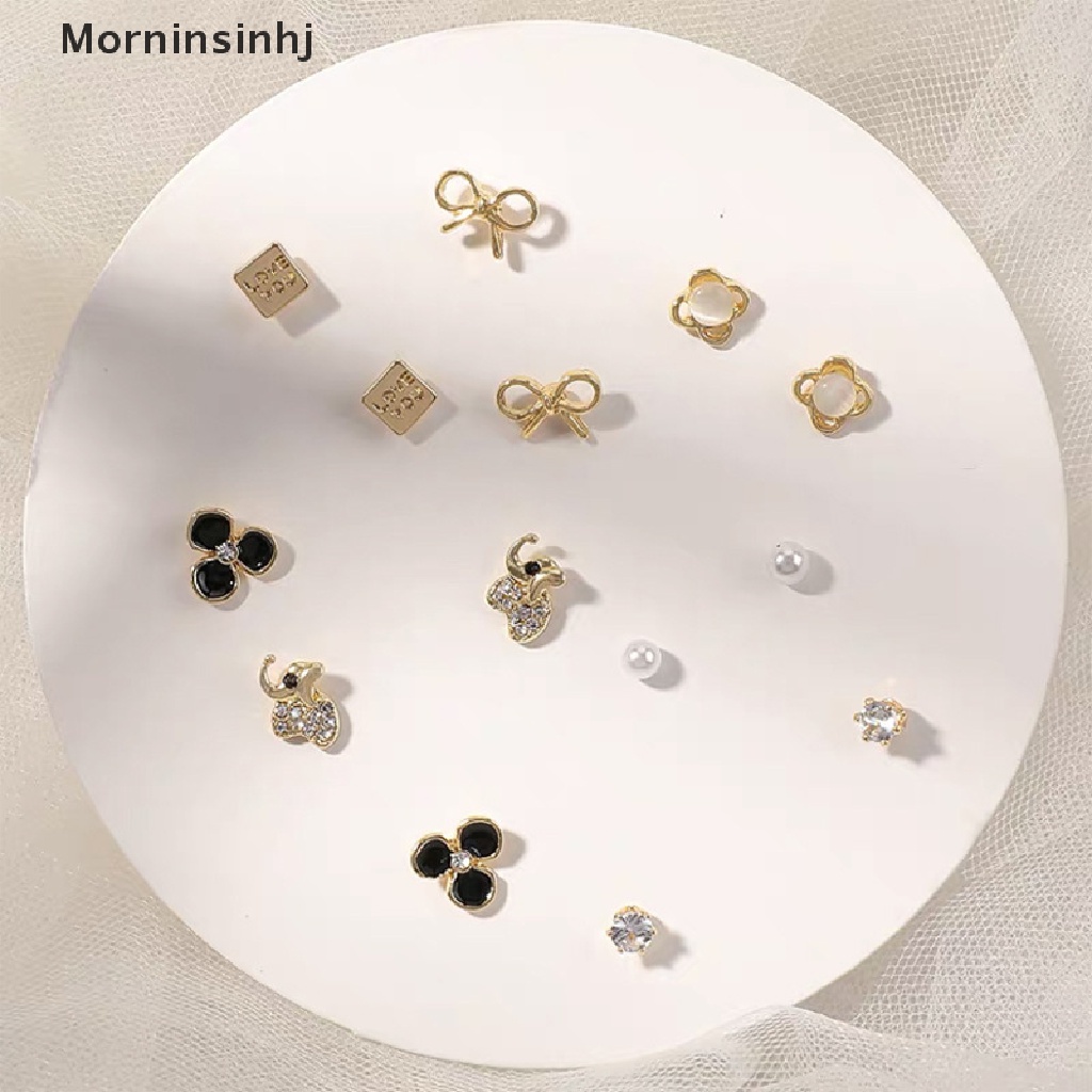 Mornin 7pasang Korea Fashion Kecil Geometris Perempuan Anting Set Beberapa Pasang Kupu-Kupu Lucu Stud Earrings Jewelry id