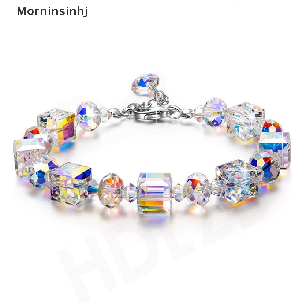 Mornin Gelang Crystals Hadiah Wanita Lampu Perhiasan Sparkling Aurora Borealis Jewelry id