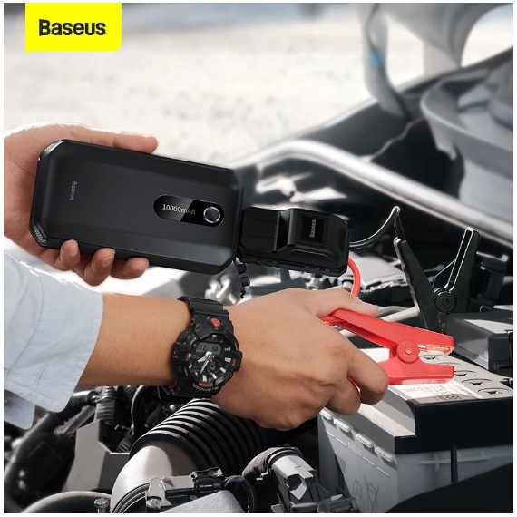 BASEUS JUMP STARTER POWERBANK 8000mAh JUMPER AKI MOBIL PORTABLE - 8000mAh