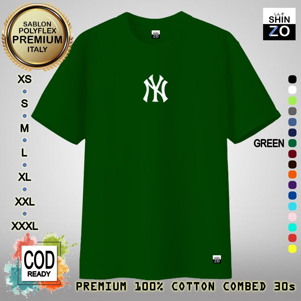 SHINZO - Baju Kaos 17 Warna - Tshirt Pria Distro MLB - T shirt NY Yankees - Tshirt Casual Pria - Fas