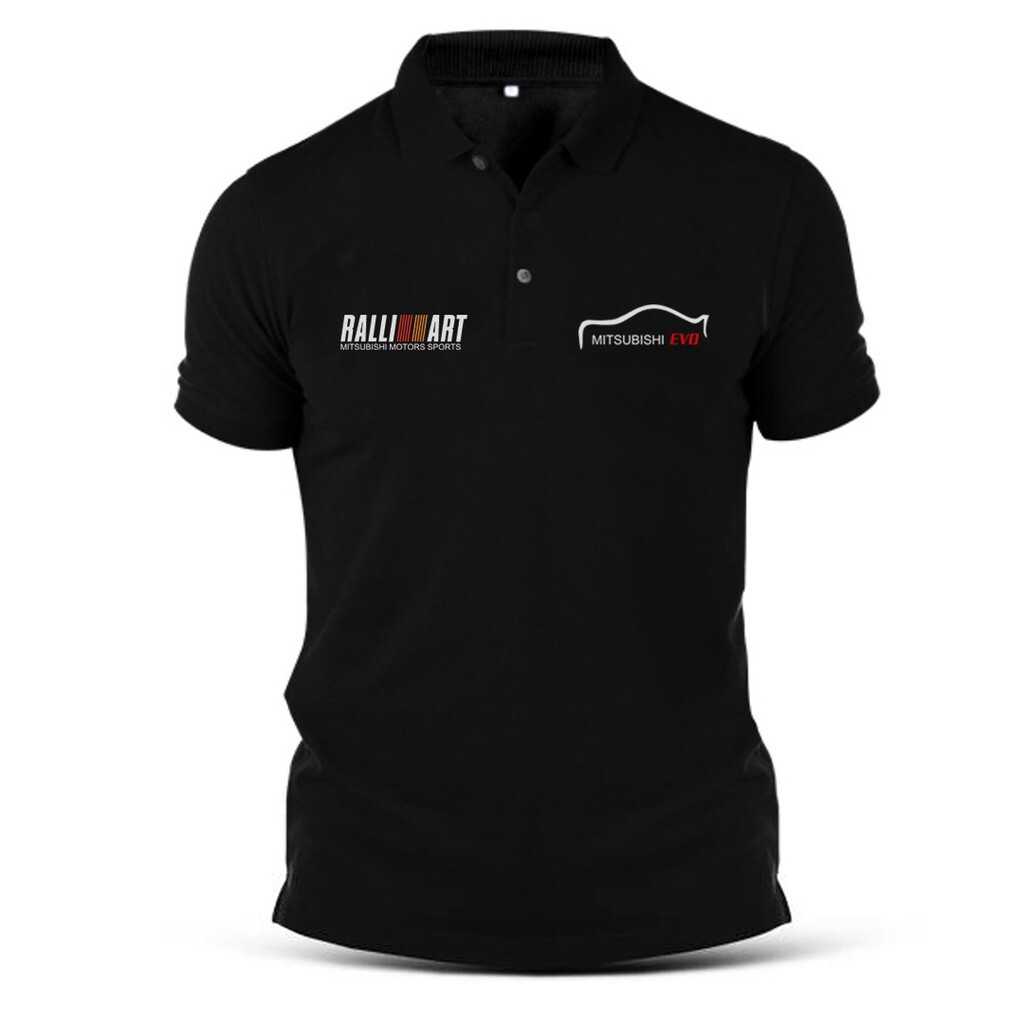Polo Shirt Mitsubishi Lancer Car Logo Sablon Polyflex Baju Laki Laki Dewasa Baju Pria Wanita Dewasa 