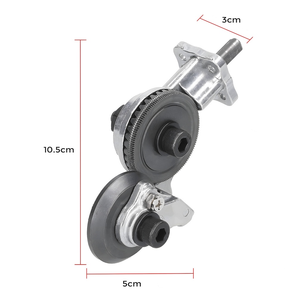 Adaptor Bor Gunting Plat Tipis / Adapter Mesin Bor Pemotong Plat Seng Tipis / Converter Bor Jadi Gunting Seng / Electric Drill Refitting Plate Shears / Adaptor Ke Bor Jadi Gunting Seng Electric Drill Plate Cutter Attachment Metal Sheet Cutter Nibbler Saw