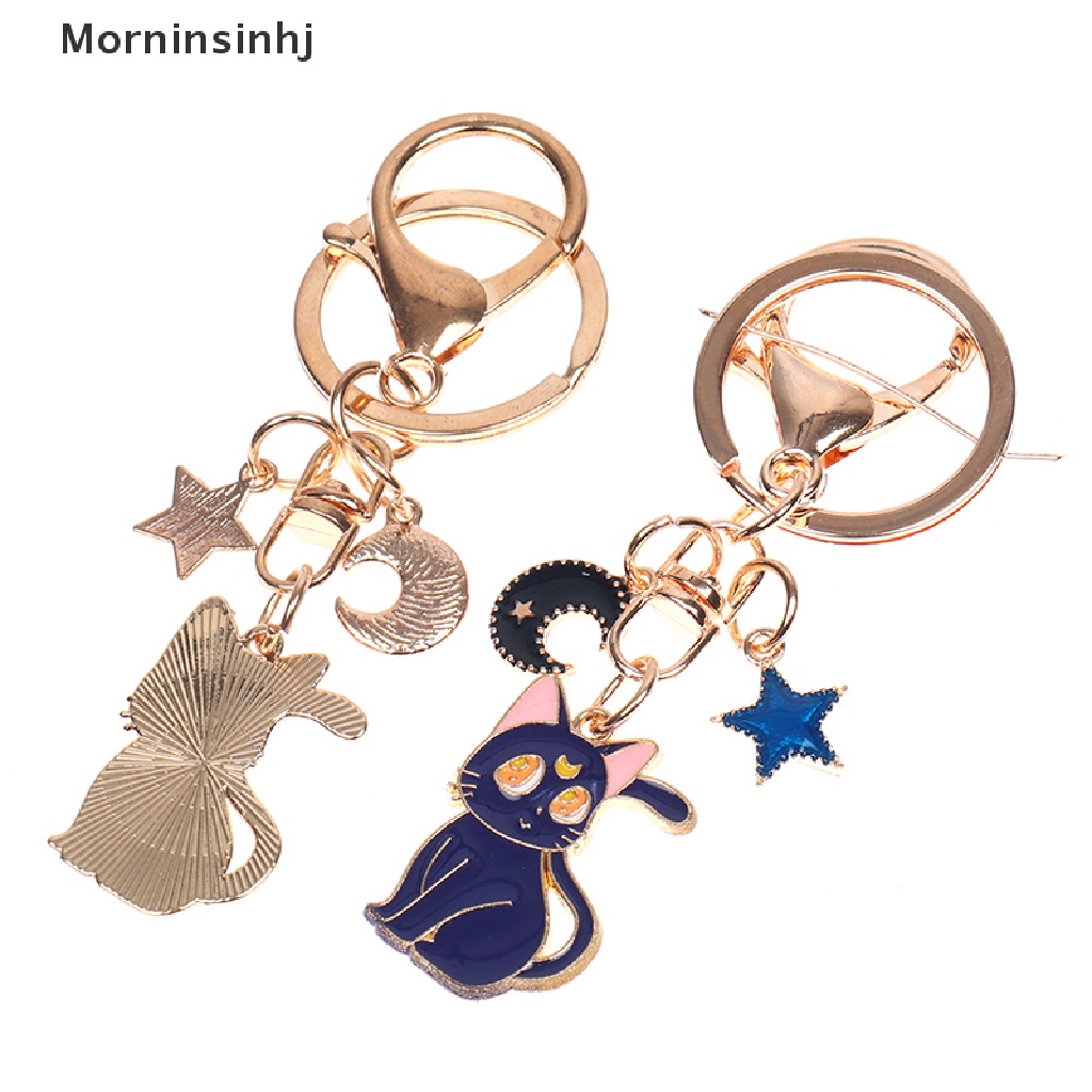 Mornin Star Moon Cat Keychain Gantungan Kunci Kartun Liontin Kunci Gesper Tas Mobil Keyholder id