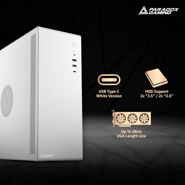 Casing PC Paradox Gaming Luxy M-ATX