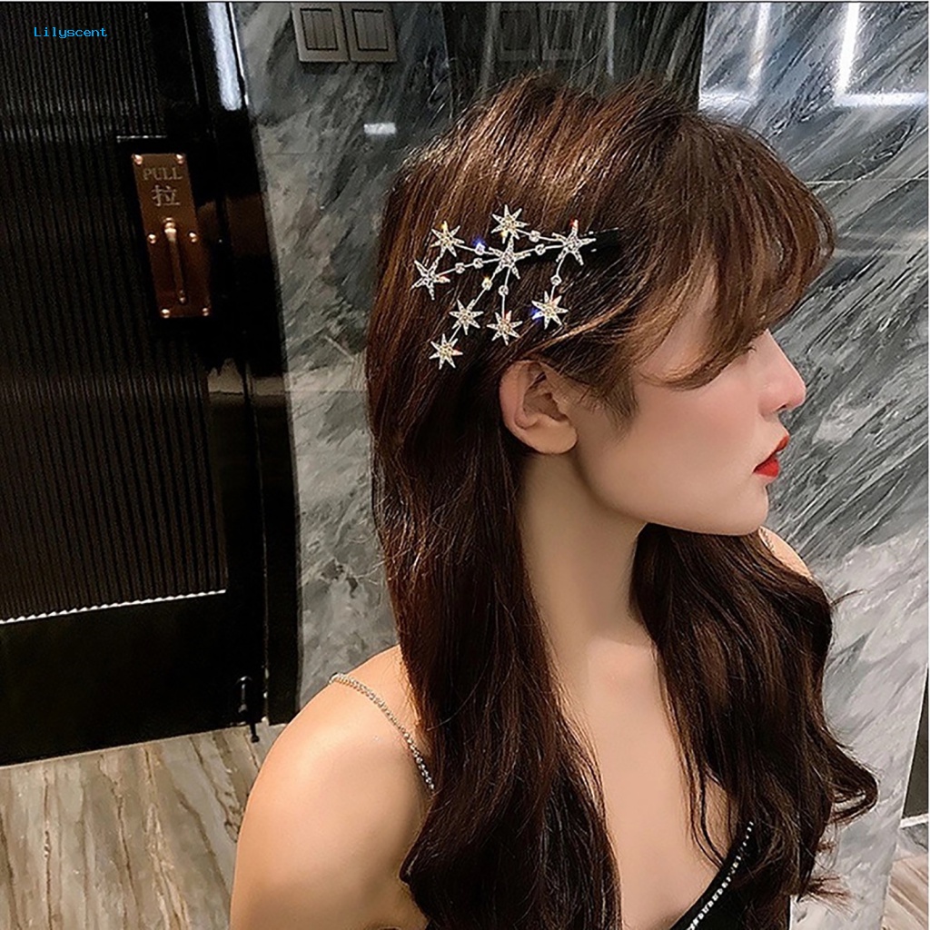 Lilyscent Reusable Duck-Bill Jepit Rambut Aksesoris Wanita Styling Rambut Perhiasan Hair Clamp Berlian Imitasi Bertatahkan