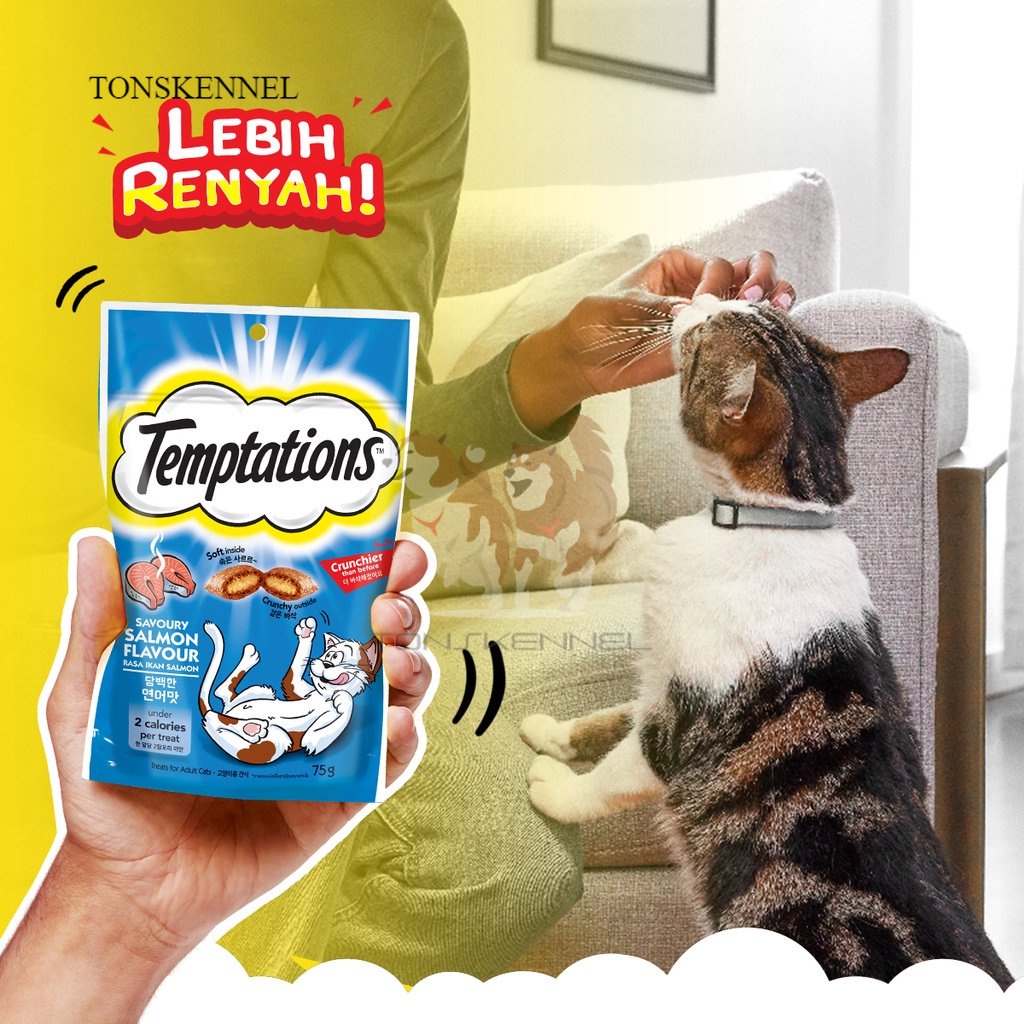 TEMPTATIONS Snack Kucing 75gr 75 gr 75g 75 g Temptation