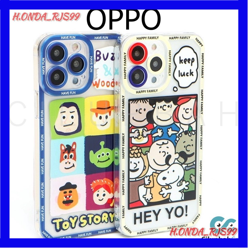 Soft Case Oppo A1K A3S A5S A15 A16 A37 A71 A54 A33 A5 2020 Cartoon Snoopy And Toy Story Full Lens Co
