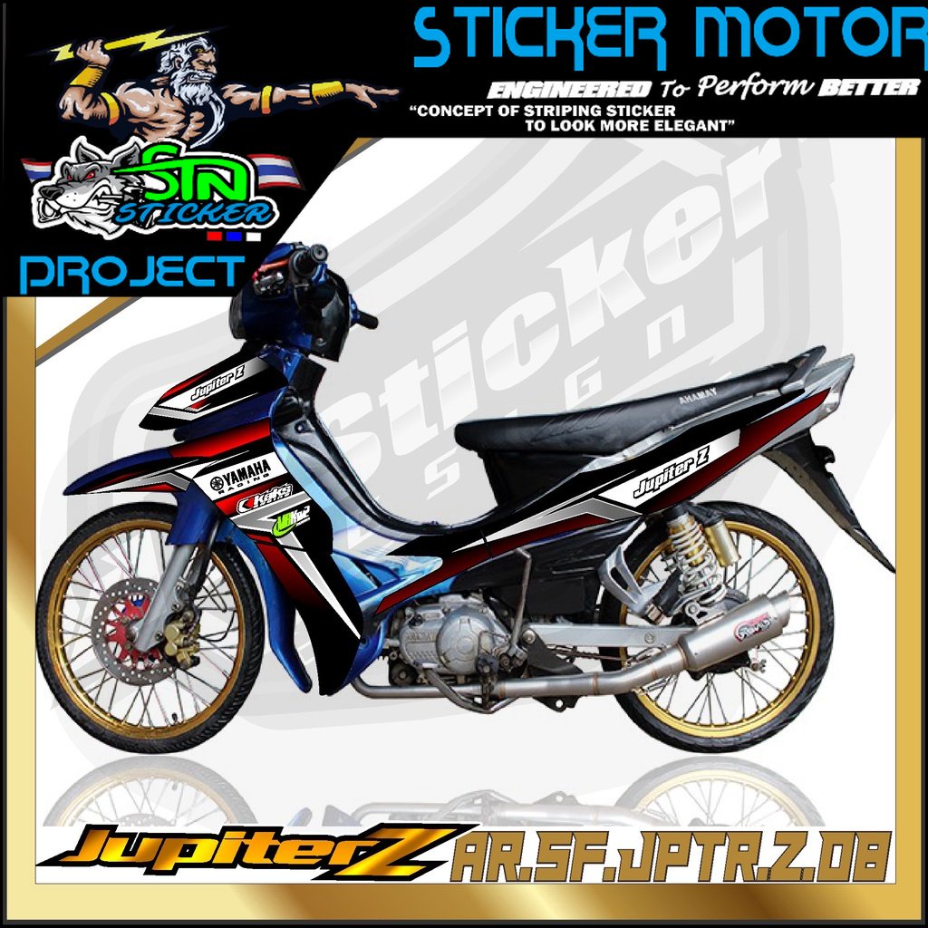 Striping Stiker Jupiter Z - Sticker Motor JUPITER Z BURHAN Lis Variasi Hologram AR 08