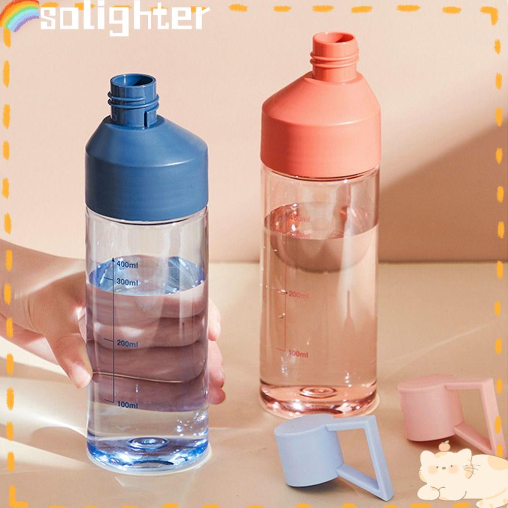 Solighter 400ML Botol Air Minum Anti Bocor Graduated Kettle Portable Plastik