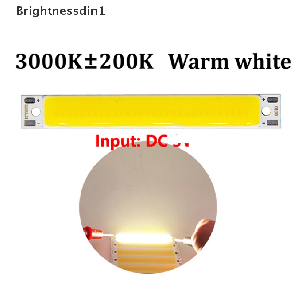 [Brightnessdin1] Hot sale 3V 3.7V DC 60mm 8mm LED COB Strip 3W Hangat Dingin Putih Biru Merah COB Sumber Cahaya Untuk DIY Sepeda Kerja Lampu Butik