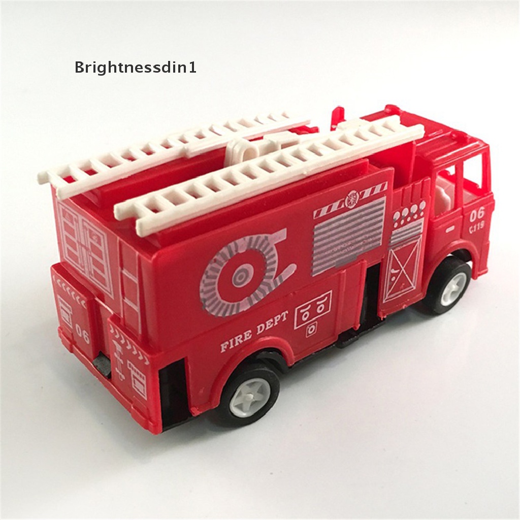 [Brightnessdin1] Pull Back Fire Truck Pretend Play Water er Model Toys Mainan Edukasi Anak 0 0 0 0 0boutique