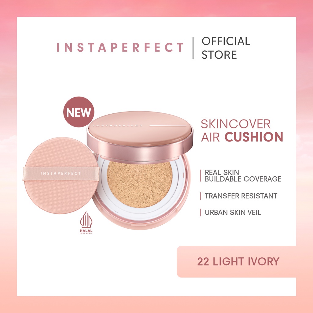 [NEW] Wardah Instaperfect Skincover Air Cushion (Real Skin Buildable Coverage, Transfer-Resistant, SPF 50 PA++++)